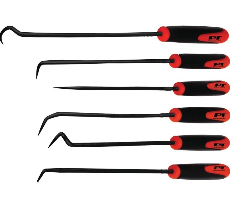 lot 23 image: New Performance Tool W942 Multi-Shaped and Angled Hook and Pick Tool Set for Garages and Workshops, Black, 6 pieces