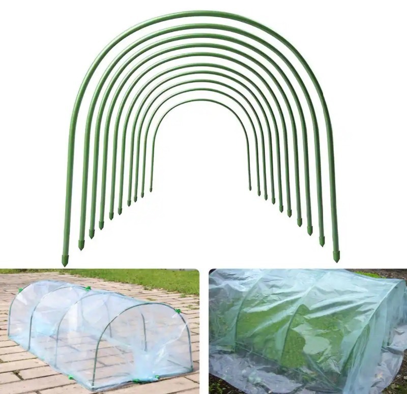 lot 86 image: New Agfabric 6 ft. Long with Dia 0.43 in. Steel Greenhouse Hoops, Rust-Free Grow Tunnel, Support Hoops for Garden (6-Pack)
