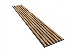 lot 13 image: New Woodson & Bros Luxury American White Oak 94.5x11 Acoustic Slat Wood Wall Panel