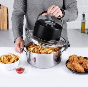 lot 27 image: New Kalorik Digital Universal Air Fryer Lid, Black