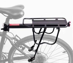 lot 16488 image: Bike Luggage Rack Rear Adjustable Bicycle Touring Carrier with Fender Board Frame-Mounted for Heavier Top Side Loads