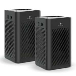 lot 16514 image: Medify MA-25 Air Purifier with H13 True HEPA Filter  500 sq ft Coverage  for Allergens Wildfire Smoke Dust Odors Pollen Pet Dander  Quiet 99.9% Removal to 0.1 Microns  Black 2-Pack - Retail $294.99