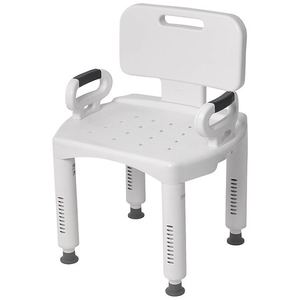 lot 16522 image: Bath SafetyBenchesStools Product Description BATH SEAT WITH BACK,1EA,4CS - Retail $151