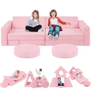 lot 16532 image: 2024 New Modular Kids Play Couch, 12pcs Toddler Sofa Couch Building Fort, Versatile 300DIY Creativing Playroom Bedroom Furniture for Toddlers. Convertible Kids Sofa and Cushion for Boys and Girls