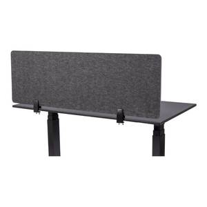 lot 16536 image: Stand Up Desk Store ReFocus Raw Clamp-On Acoustic Desk Divider Mounted Privacy Panel to Reduce Noise and Visual Distractions (Anthracite Gray, 47.25 x 16)