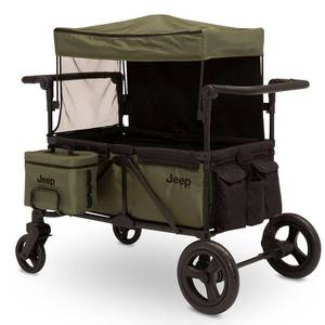 lot 18283 image: Jeep Deluxe Wrangler Wagon Stroller with Cooler Bag and Parent Organizer by Delta Children Unisex - Retail $359.99