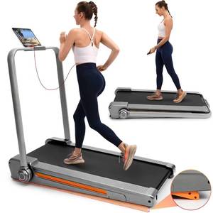 lot 18295 image: Walking Pad, Walking Pad with Incline, 2 in 1 Foldable Under Desk Treadmill for Home Office, 2.5 HP Portable Walking Treadmill with App Control&LED Display& Remote Control,330 LBS Weight Capacity - Retail $284.75