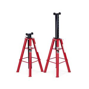 lot 18309 image: AFF 10 Ton Jack Stand Set - Heavy Duty Jack Stands for Trucks & Equipment - (Available in 2 Heights) - Retail $392.1