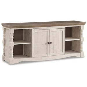 lot 18311 image: Signature Design by Ashley Casual Havalance 67 TV Stand Two-tone - Retail $748.16