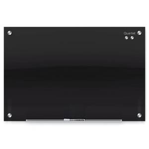 lot 18312 image: Quartet Glass Whiteboard, Magnetic Dry Erase White Board, 48 x 36, Black Surface, Infinity (G4836B) - Retail $197.21