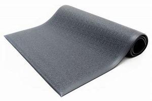lot 16509 image: BERTECHANTIFATIGUE FLLOOR MATS (MADE IN USA) 2.FEET WIDTH FEET LONG x78 THICK TEXTURED PATTERN TOP, BLACK BEVELLEDON ALL FOUR SIDES