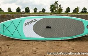 lot 18298 image: atoll inflatable stand up paddle board aquamarine