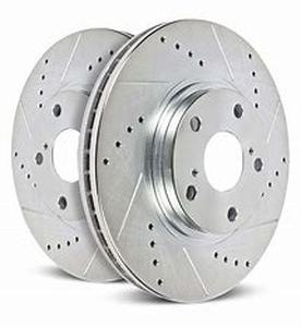 lot 18318 image: Power Stop JBR-1309XL- Evolution Drilled & Slotted front Rotors and brake pads TOYOTA