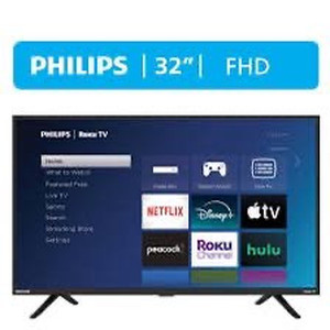 lot 2235 image: 32in Phillips 1080p FHD Roku LED TV