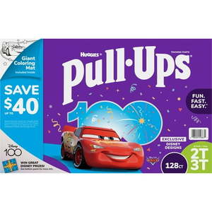 lot 2239 image: Huggies Pull-Ups Training Pants for Boys 2T-3T 18-34 Pounds (128 Count)