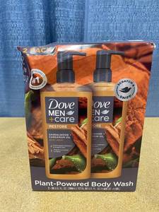 lot 2243 image: 2 Pack Dove Men  Care Plant-Powered Body Wash