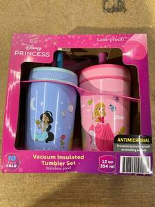 lot 3212 image: Disney Princess Vacuum Insulated Tumbler Set