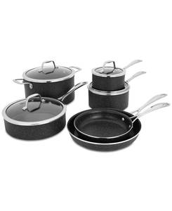 lot 3223 image: J.a. Henckels Capri Notte 10-Pc. Aluminum Nonstick Cookware Set