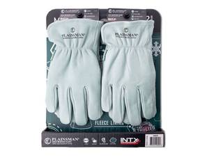 lot 7213 image: Plainsman Premium Lined Cowhide Winter Gloves - 2 Pack (Size Medium)