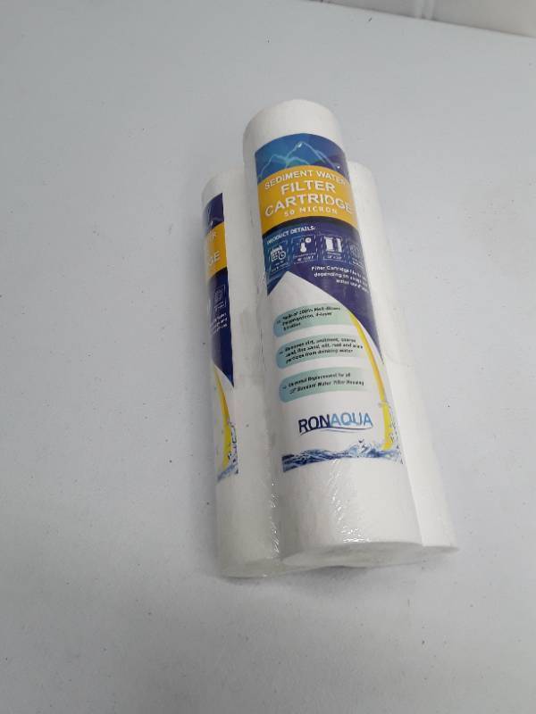 lot 55699 image: Ronaqua Sediment Water Filter Catridge - 50 Micron - 3 pack