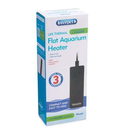 lot 55976 image: Interpet Heater Flat Life Thermal 15 Watt for up to 4 Gallon Aquarium - 4 pack