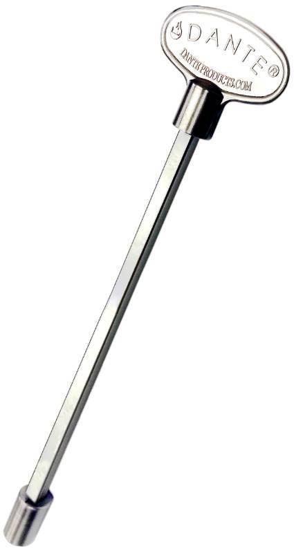 lot 56565 image: Dante Products Universal Gas Valve Key, 18-Inch, Chrome