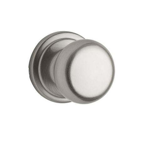 lot 56589 image: Kwikset 720H-15RGC Hancock Knob Passage Door Lock with RCAL Latch and RCS Strike Satin Nickel Finish