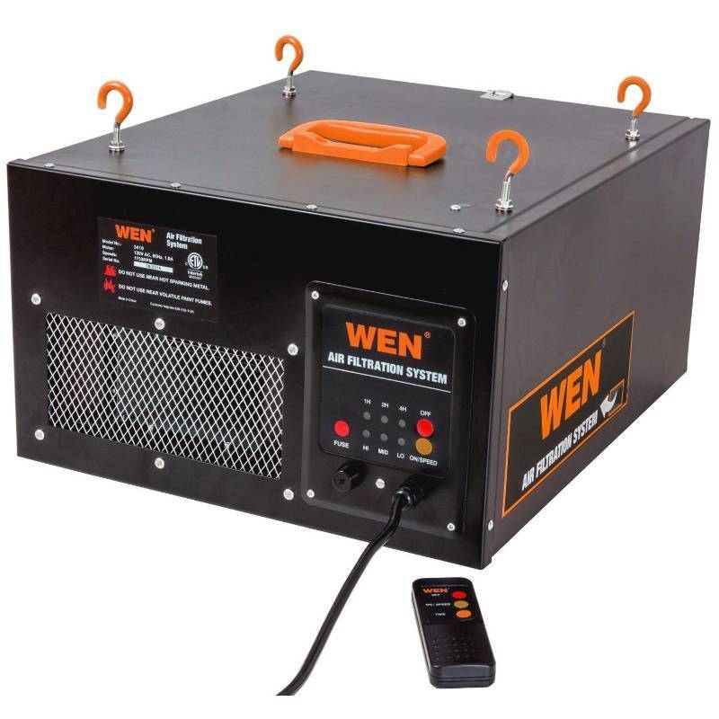 lot 55913 image: Parts Only - WEN 3410 3-Speed Remote-Controlled Air Filtration System (300350400 CFM)