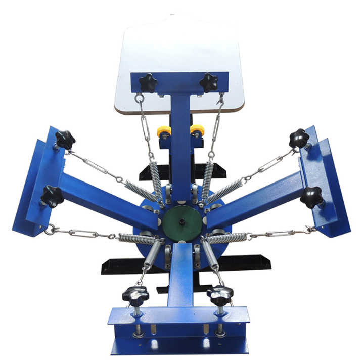 lot 55927 image: NS401-S 4 Color 1 Station Screen Printing Press machine Silkscreen T-Shirt