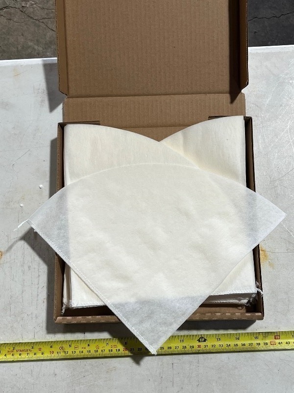 lot 2602 image: Box of 10in Shortening Filter Cones