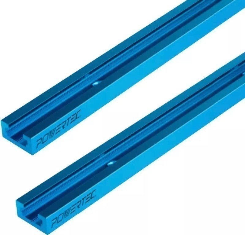 lot 179 image: POWERTEC 71119 36 Inch Double-Cut Profile Universal T-Track with Predrilled Moun