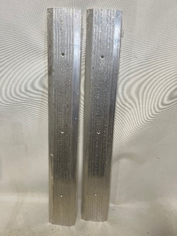 lot 316 image: 2 NGP SINGLE DOOR CHROME THRESHOLDS 5 x 36.5 Still in plastic