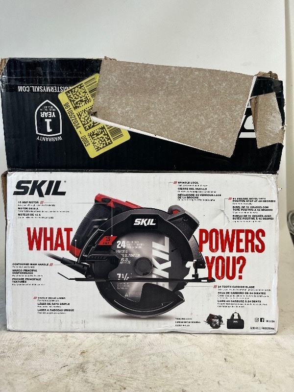 lot 44 image: SKILL SAW 15 amp Never been used