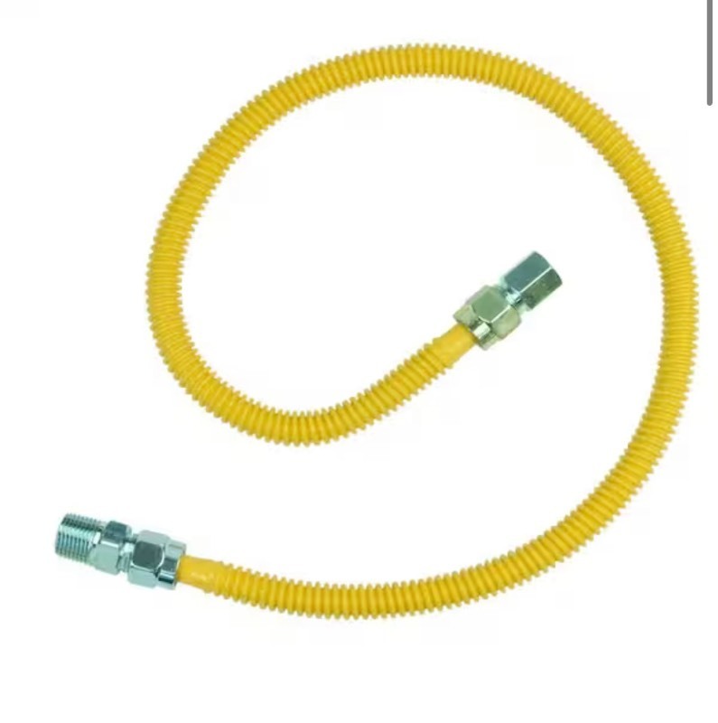 lot 91 image: ProCoat 12 in. MIP x 38 in. FIP x 36 in. Stainless Steel Gas Connector 12 in. O.D. (71,100 BTU)