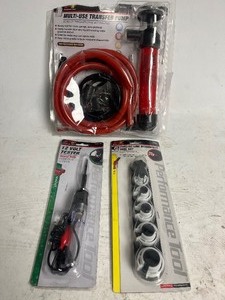 lot 51 image: PT TOOL BUNDLE  MULTI-USE TRANSFER PUMP, 12 VOLT TESTER, FUEL AC LINE DISCONNECT TOOL SET