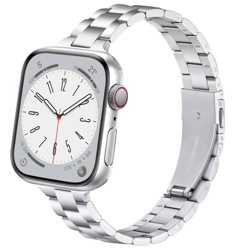 lot 2605 image: Lenrao Compatible Apple Watch Bands 40mm for Women, Metal Silver for Apple Watch Band 38mm 41mm 44mm 45mm 42mm ,Thin Stainless Steel Strap for Apple Watch Band Series 7 6 5 4 3 2 1 SE iWatch bands
