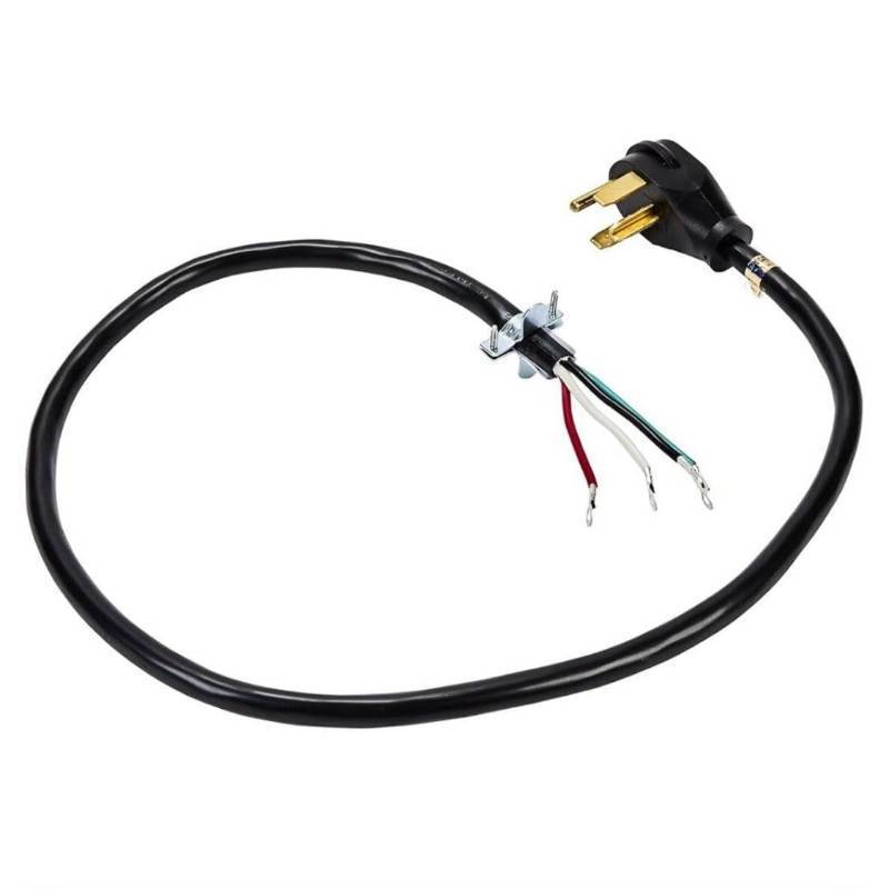 lot 2612 image: Whirlpool PT600L Genuine OEM 4-Prong 30-Amp Power Cord For Electric Dryers 6 Feet Black replaces 33002441, 3390602, 3392394, 687396, 694276, W10830963