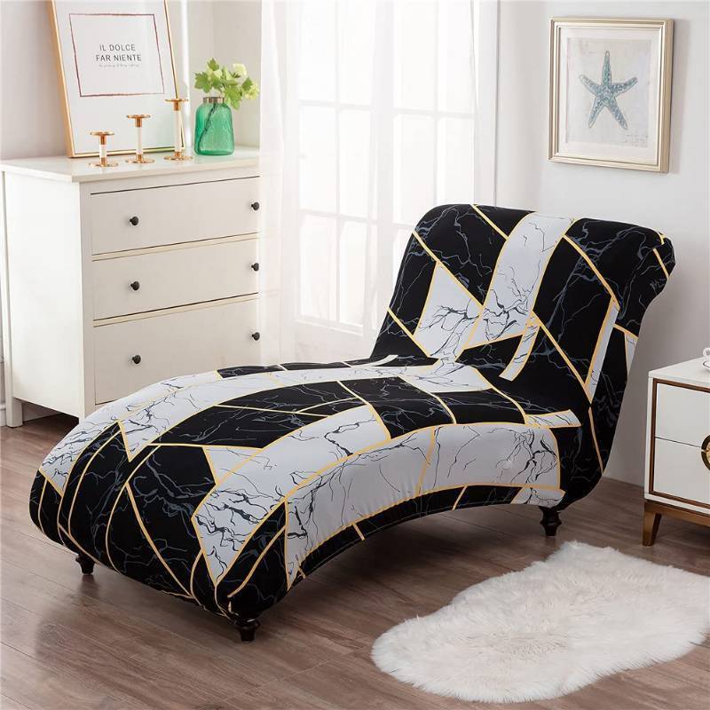 lot 2217 image: MaiYu-MY Chaise Lounge Cover Elasticity Chaise Longue Slipcover Luxury Chaise Chair Covers for Living Room Indoor Furniture Cover Slipcovers for Chaise Lounge Ultra Soft Machine Washable (Color 4)
