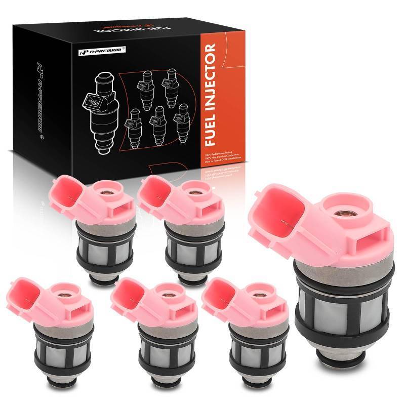 lot 2238 image: A-Premium Set of 6 Fuel Injectors Compatible with Nissan Frontier 1999-2004, Pathfinder 1996-2000, Xterra 2000-2004, Quest 1996-2002 & Infiniti QX4 1997-2000, 3.0L 3.3L - Retail $97.73