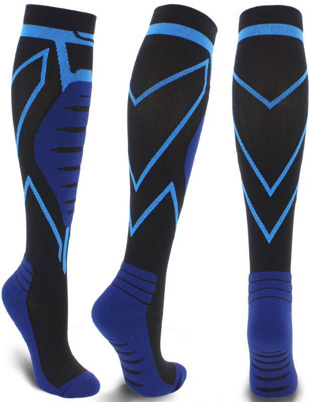lot 2254 image: Keskale Compression Socks for Men & Women 20-30 mmHg Knee High (1 Pair) - Best Support for Medical, Athletic, Sports, Travel, Running (Blue, LXL)