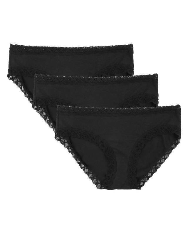 lot 2263 image: Natori Womens Bliss Girl Brief, Black (3 Pack), Small