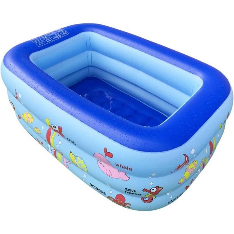 lot 2635 image: Inflatable Kiddie Pool, 51 x 33 x 21 Higher Kids Swimming Pool for Indoor or Outdoor, Ocean World Inflatable Bathtub with Inflatable Soft Floor, Ball Pit Pool
