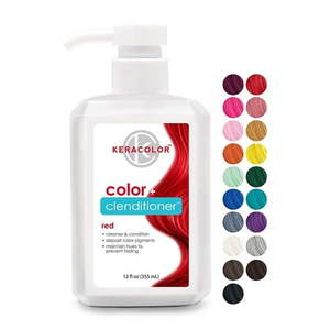 lot 2000 image: Keracolor Semi Permanent Hair Dye 3 in 1 Clenditioner Red 12 fl oz (some contents have leaked)