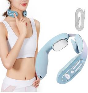 lot 2010 image: EMS Neck Acupoints Lymphvity Massage Device, USB Lymphatic Drainage Machine, EMS Neck Acupoints Massager Device, Electric Pulse Neck Massage for Pain Relief, Intelligent Neck Massage POWERS ON