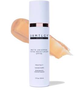 lot 2016 image: DRMTLGY Matte Anti-Aging Tinted Moisturizer with SPF 46. Universal Tint. All-In-One Light Coverage Matte Tinted Face Sunscreen with Broad Spectrum Protection Against UVA and UVB Rays. 1.7 oz