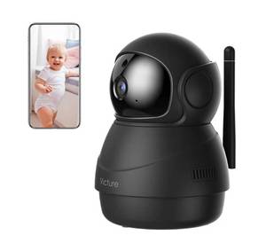 lot 2034 image: Victure PC540N Baby Monitor with Camera Victure 1080P Wi-Fi Camera, Baby Monitor with Camera, 2.4Ghz Home Security Camera, Victure Home App, Works with Alexa-Black