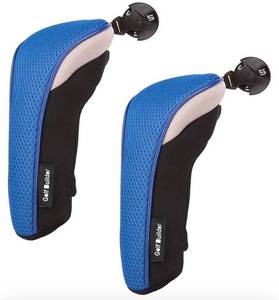 lot 2035 image: Golf Builder 2pcsSet Golf Club Hybrid Head Covers Utility UT Cover with Interchangeable Number Tag
