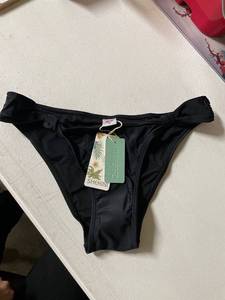 lot 2040 image: SHEKINI Womens Bikini Bottom Ruched Side Swim Bottom Brazilian Low Waisted Swimsuit Bottoms, LG