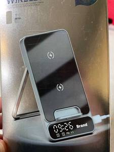lot 2047 image: Folding design, wireless charging station 15W max, multifunctional, magnetic suction, wireless charging bracket USB CHARGING CORD NOT INCLUDED