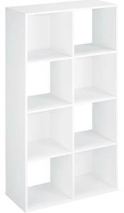 lot 2060 image: ClosetMaid Cubeicals 8 Cube Storage Shelf Organizer Bookshelf Stackable, Vertical or Horizontal, Easy Assembly, Wood, White